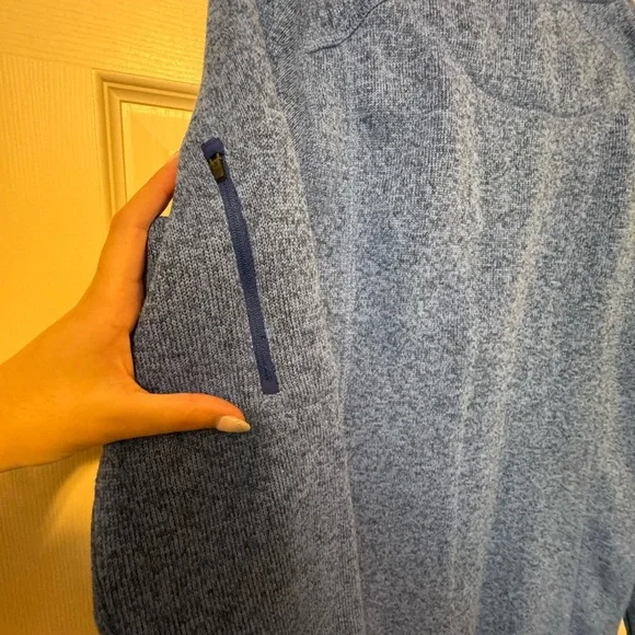 L.L. Bean Heathered Blue Zip-Up Jacket - Picture 4 of 6